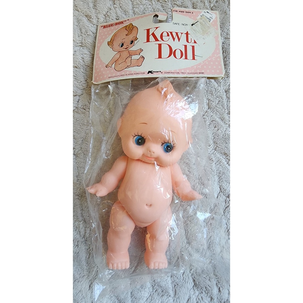 Vintage Blue Box Kewtie Doll Kmart Original Packaging 7 Inch Vinyl Baby Doll